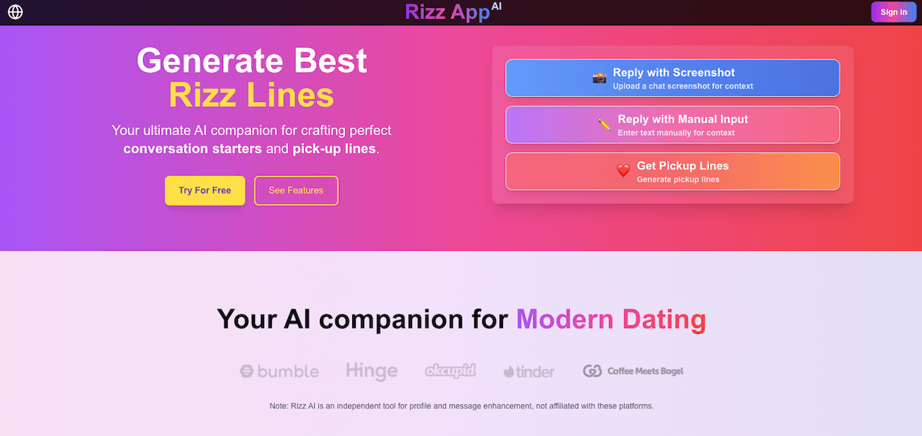 Rizz App AI screenshot 5