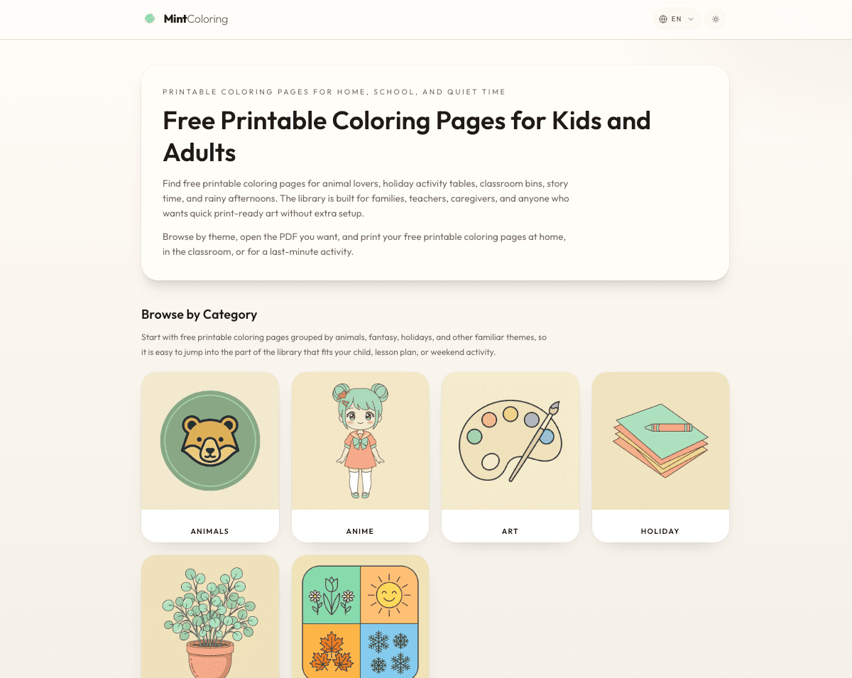 MintColoring screenshot 1