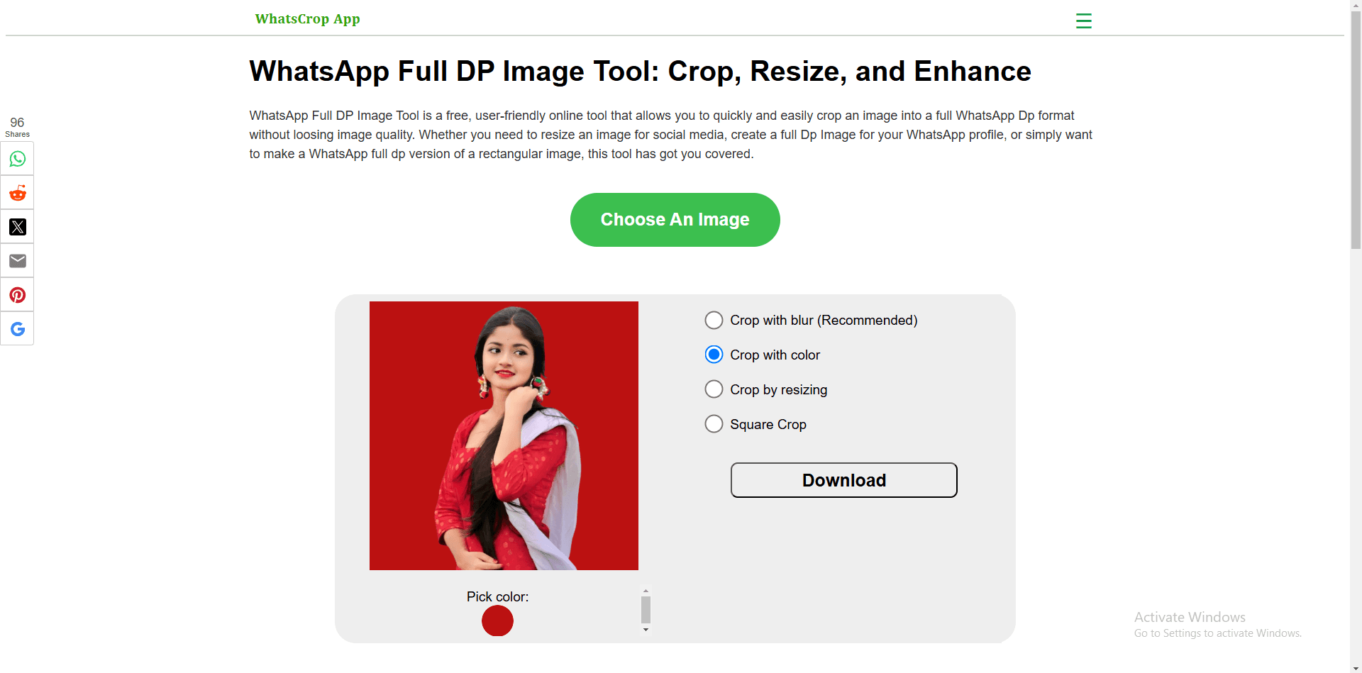 WhatsCrop screenshot 1
