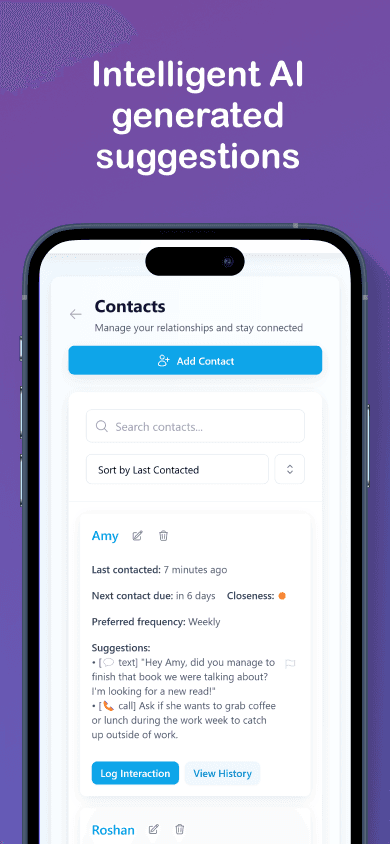 TouchBase screenshot 2