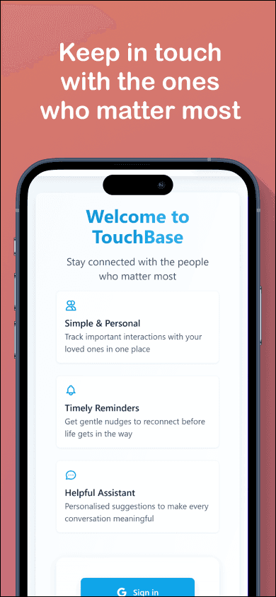 TouchBase screenshot 4