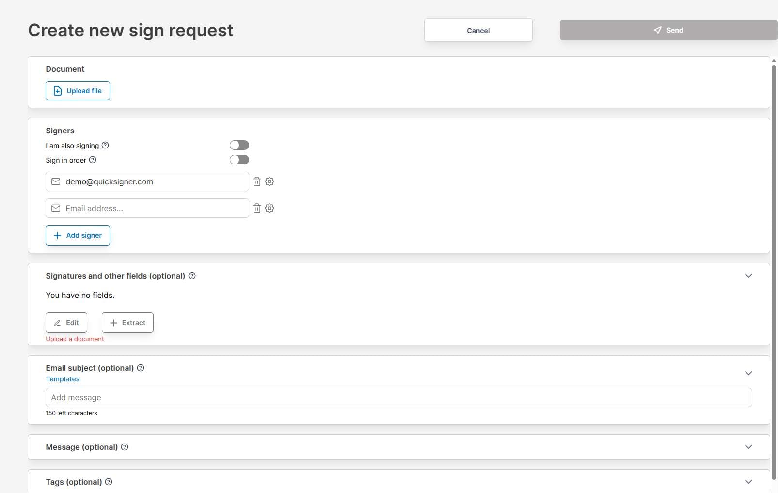 QuickSigner screenshot 1
