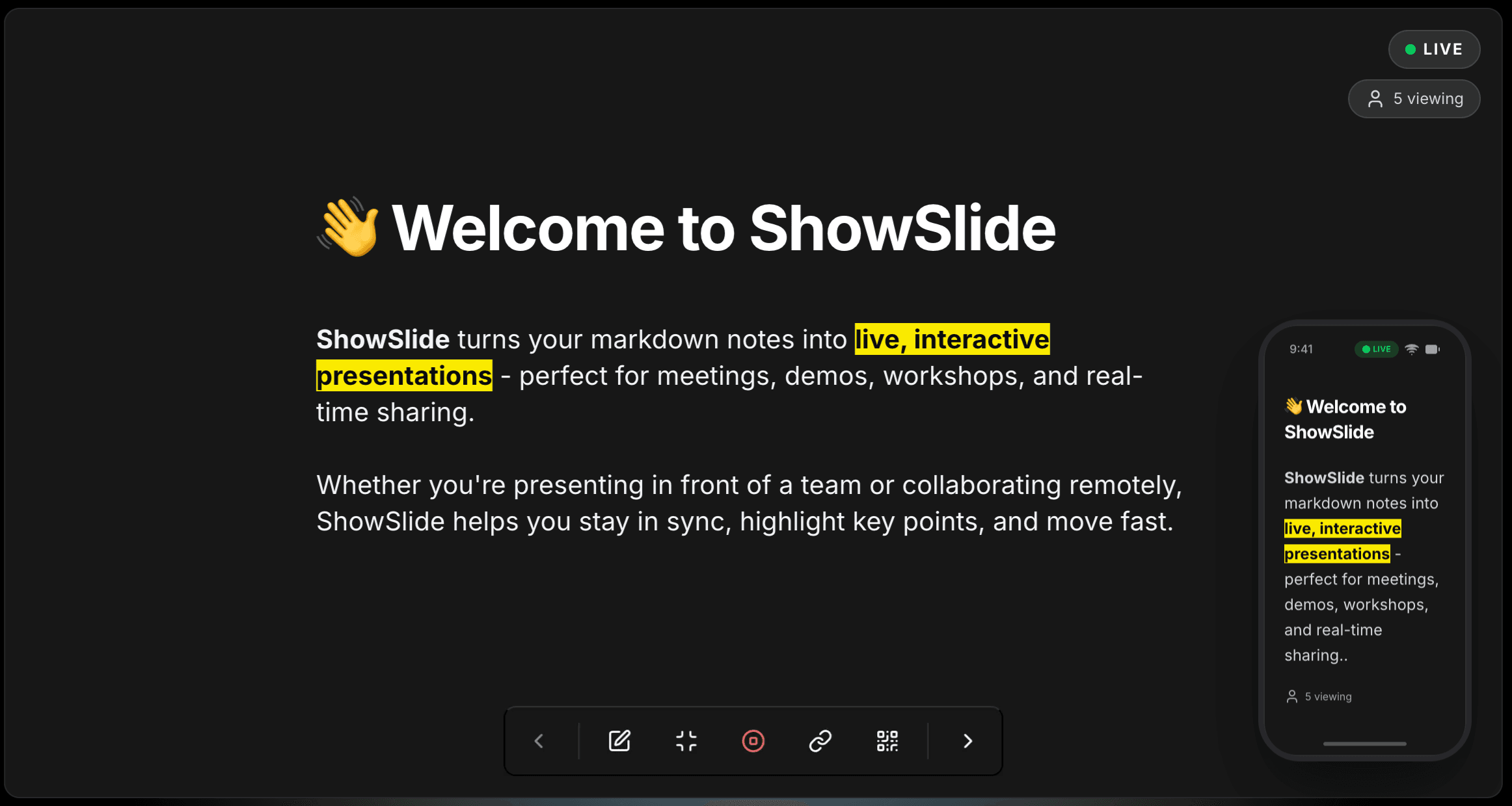 Showslide screenshot 1