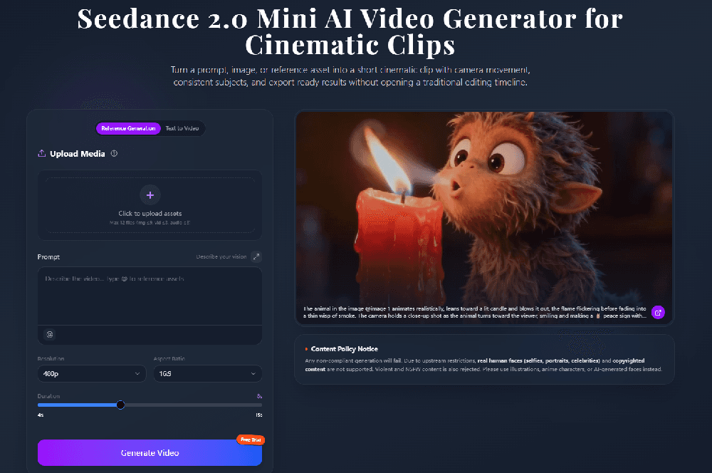 Seedance 2.0 Mini screenshot 1
