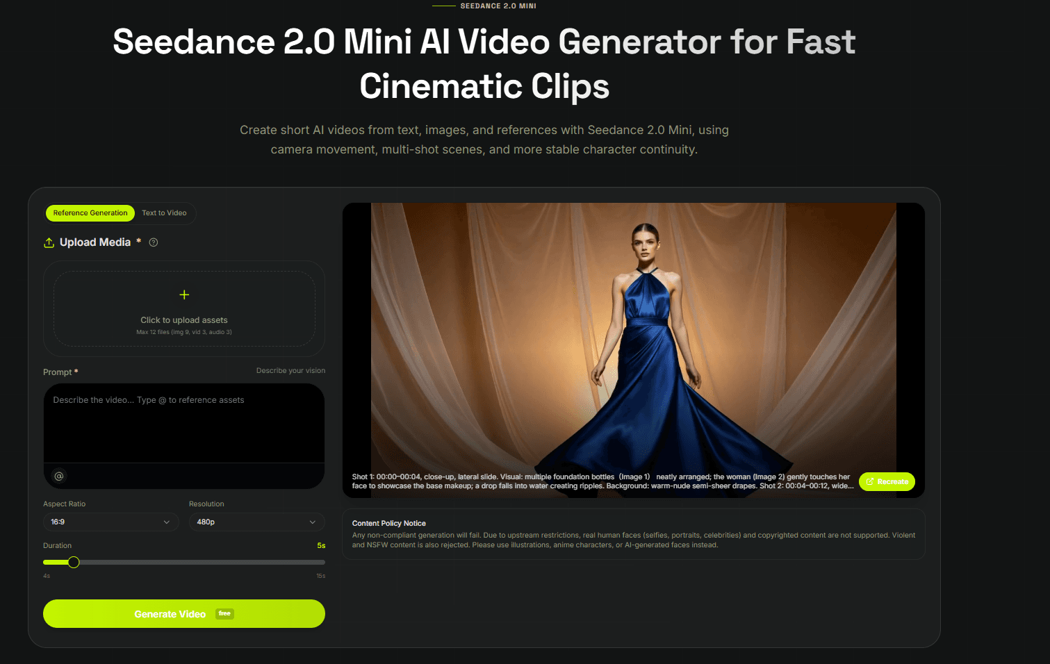 XMK Seedance 2.0 Mini screenshot 1