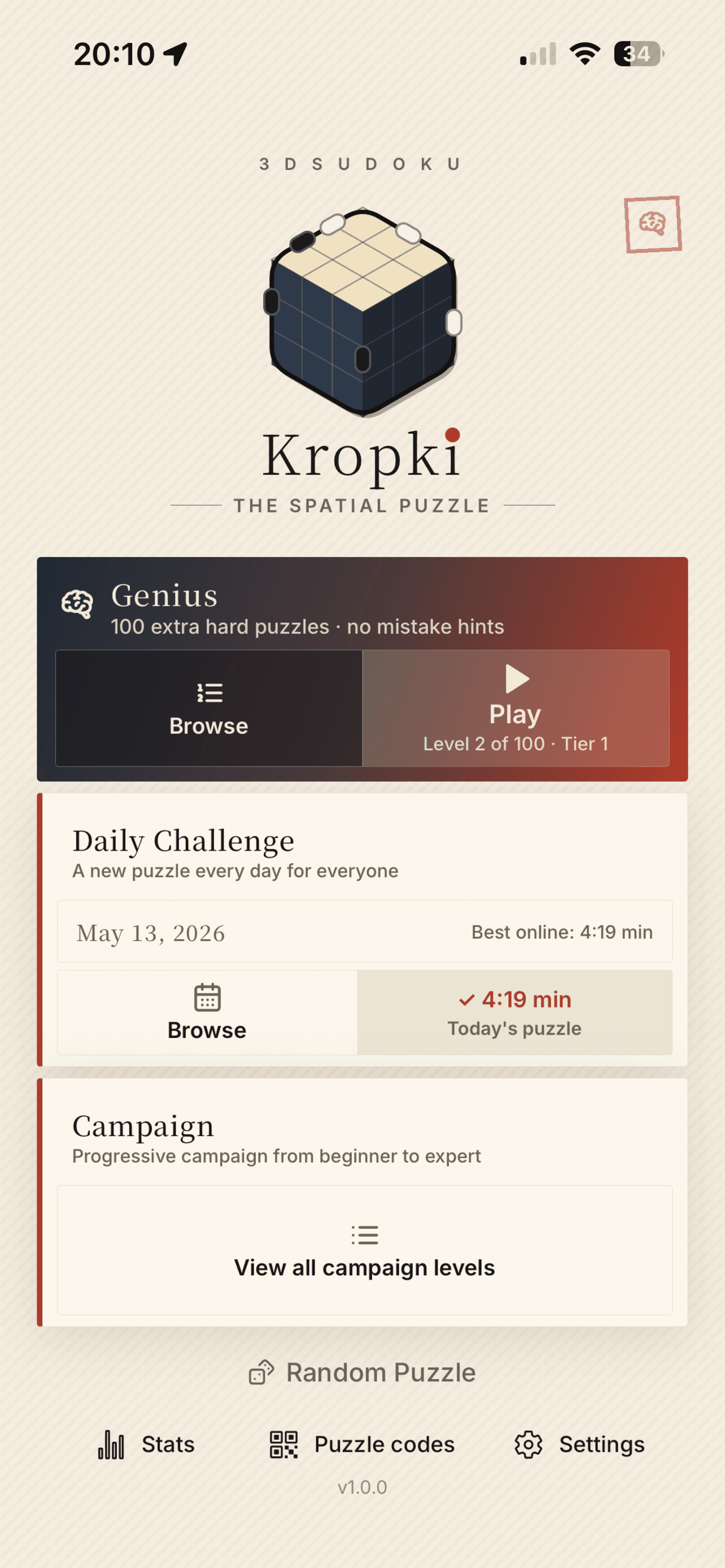 Kropki 3D Sudoku screenshot 2