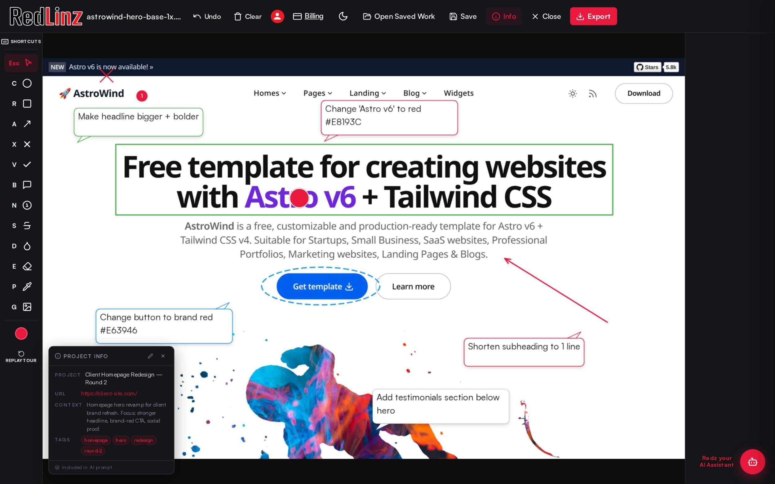 RedLinz screenshot 1
