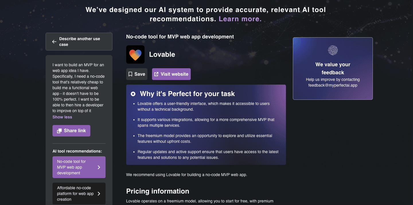 MyPerfectAI screenshot 4
