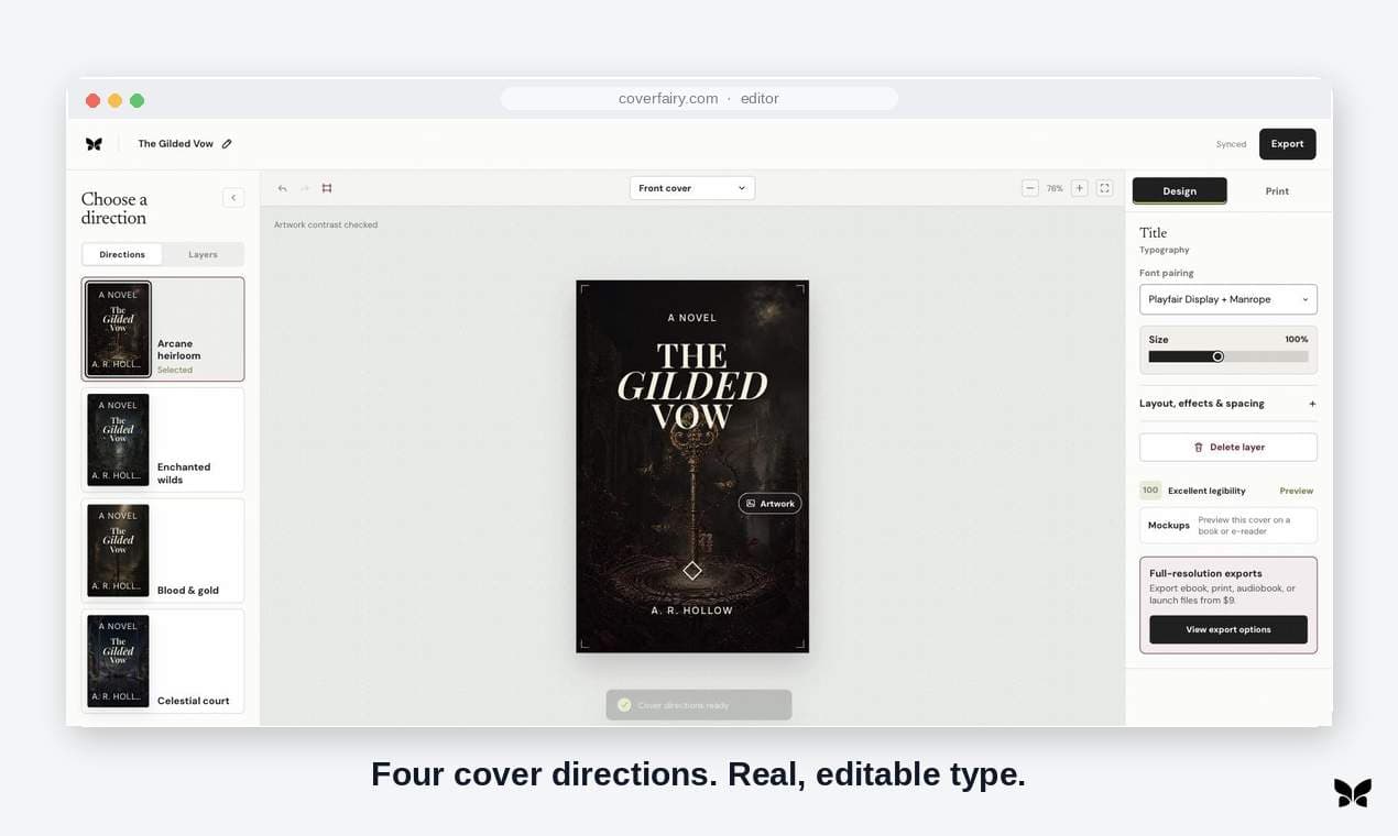 Coverfairy screenshot 1