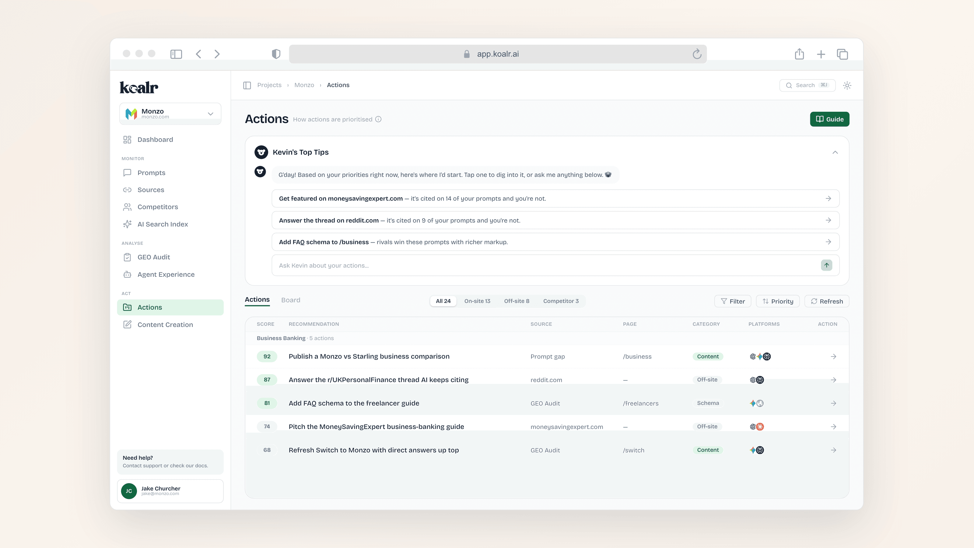 Koalr screenshot 2