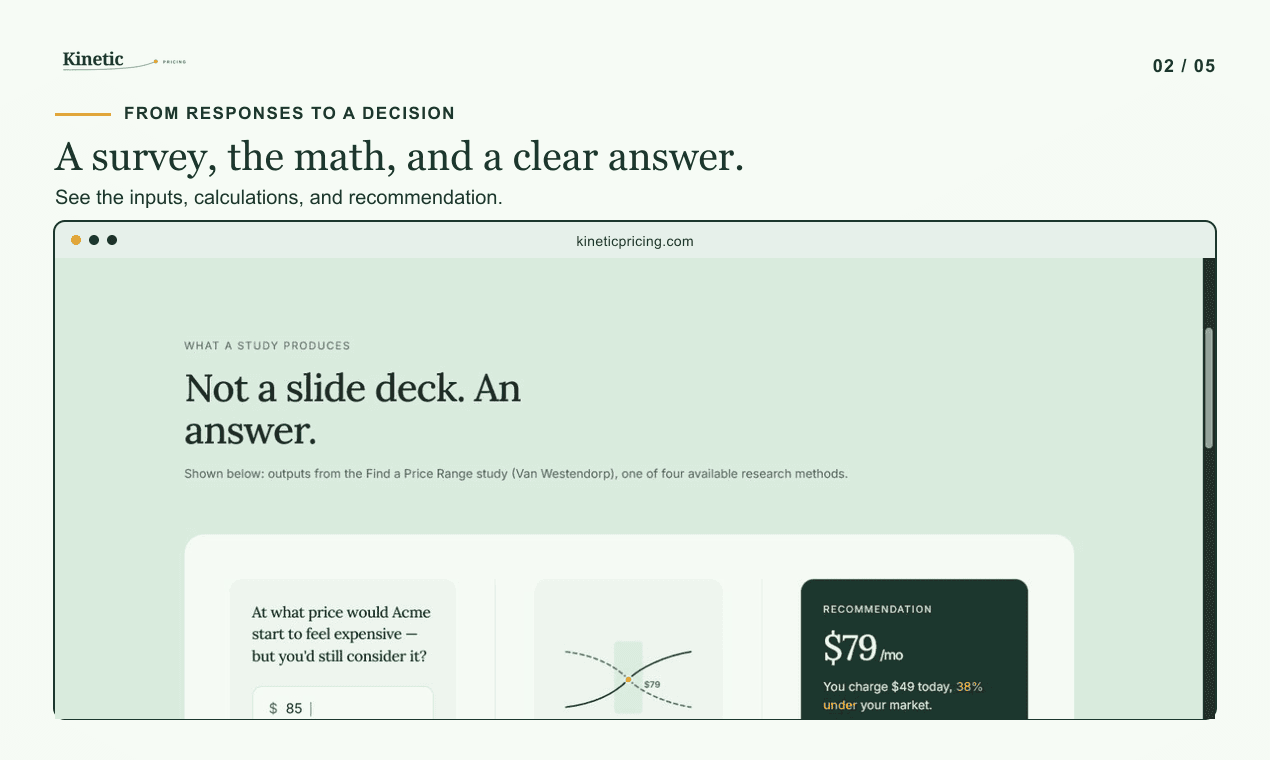Kinetic Pricing screenshot 2