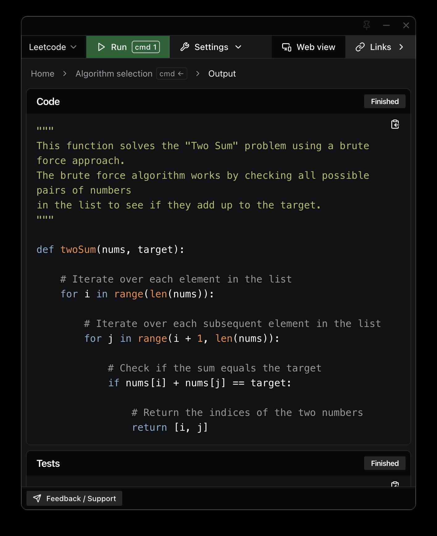 Leetcode Wizard screenshot 1