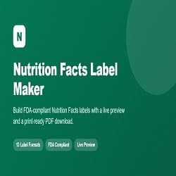 Nutrition Facts Label Maker