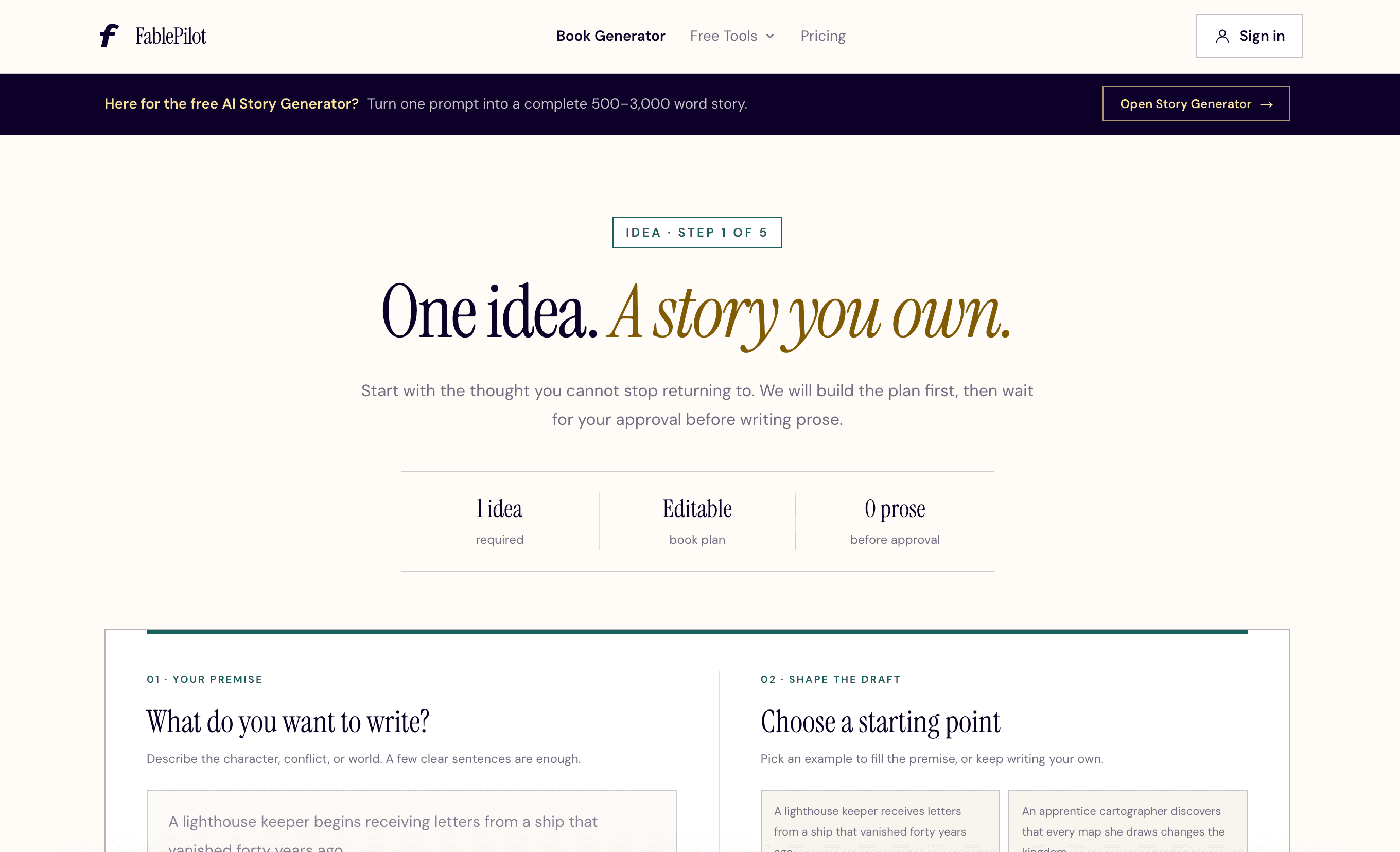 FablePilot screenshot 1