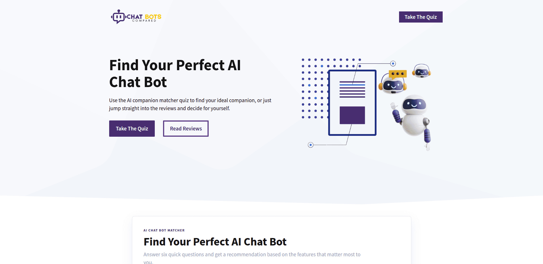 ChatbotsCompared.com screenshot 2