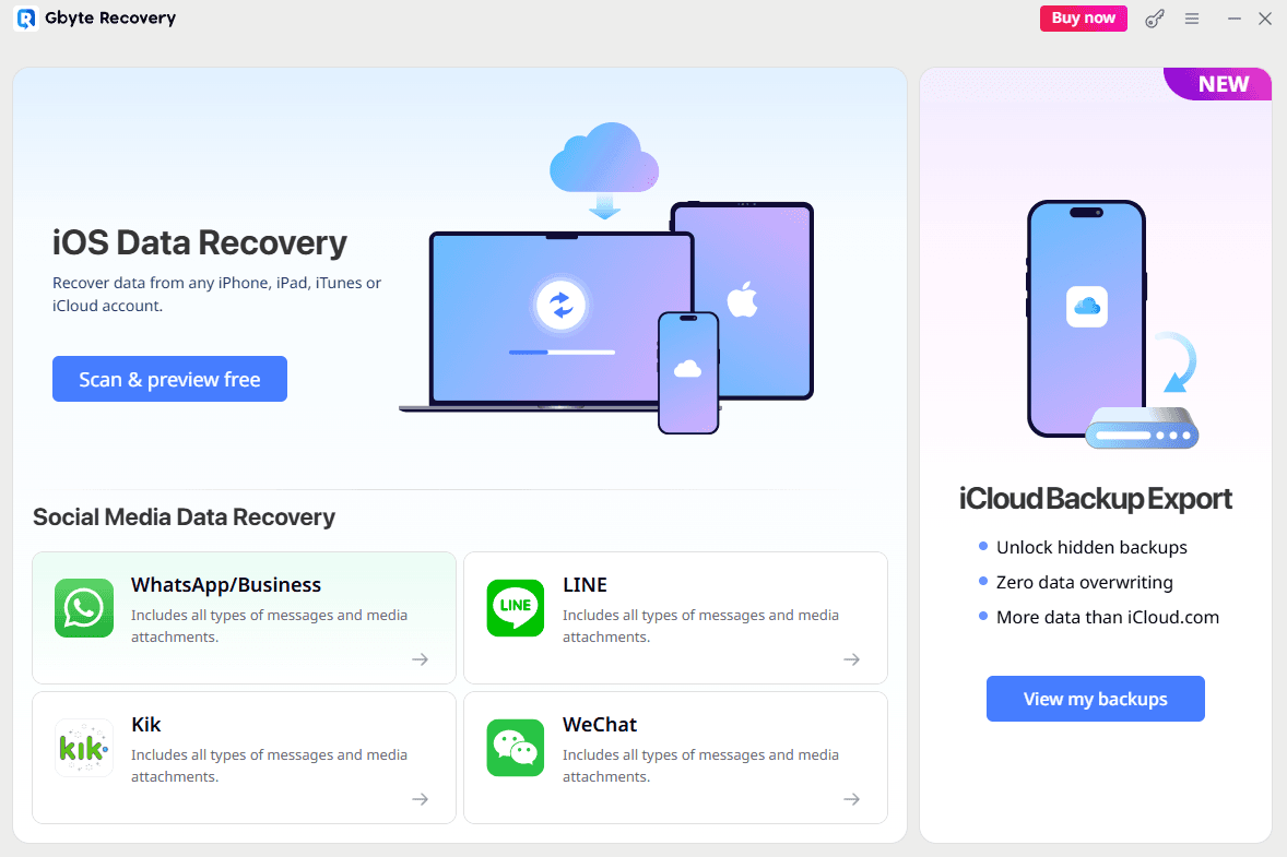 Gbyte Recovery screenshot 1