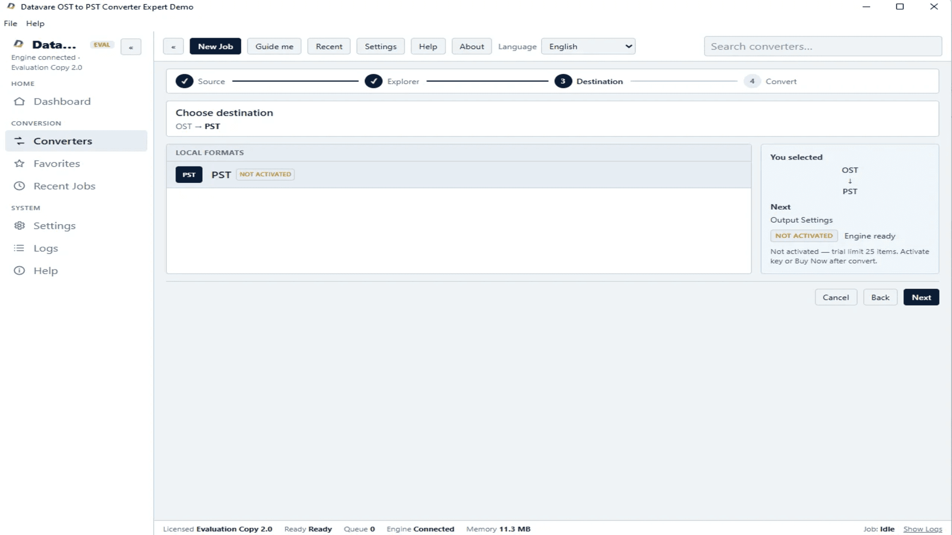 DataVare OST to PST Converter Expert screenshot 1