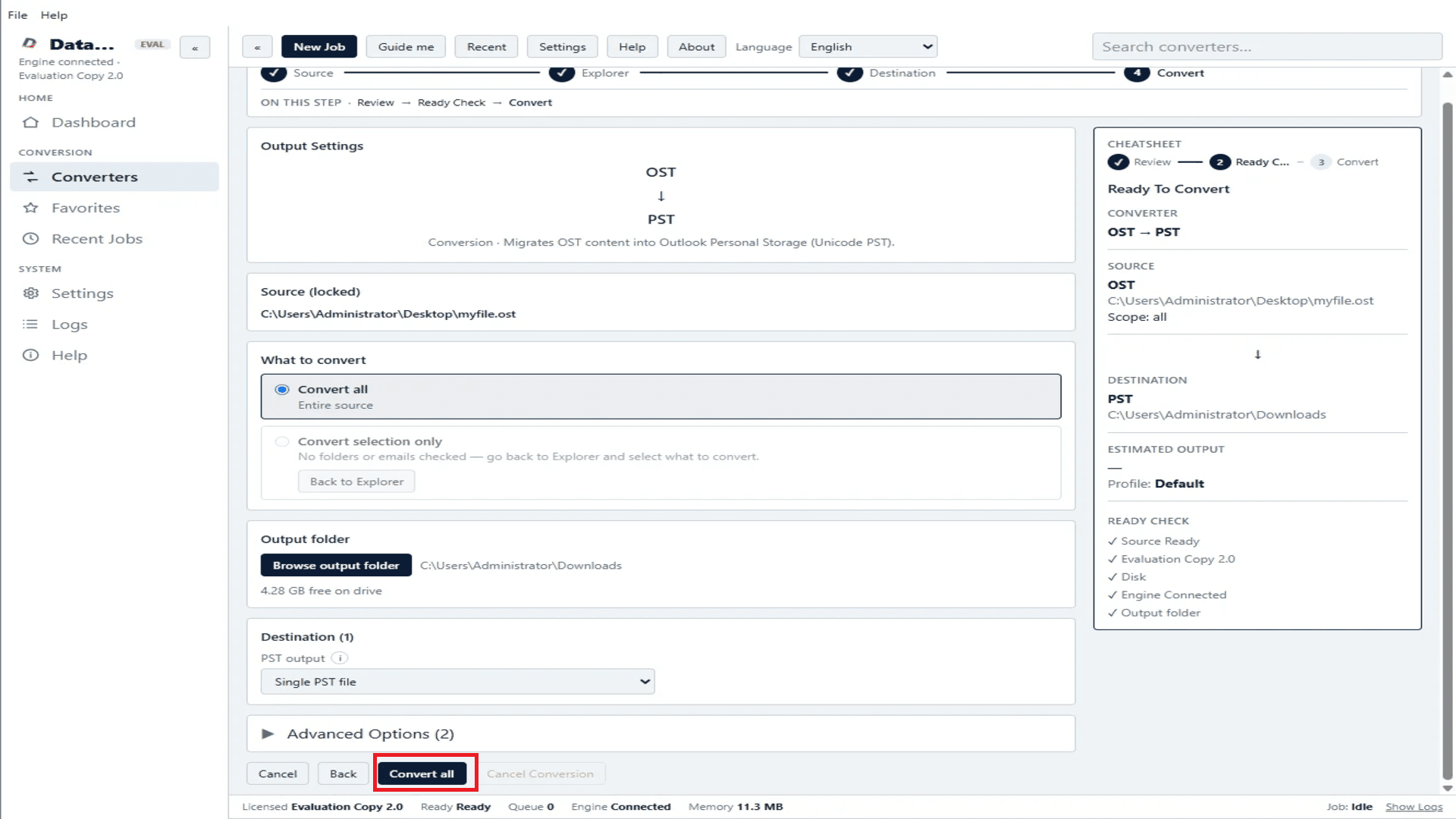 DataVare OST to PST Converter Expert screenshot 3