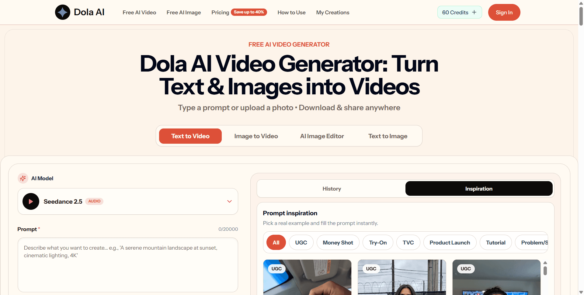 Dola AI Video Generator screenshot 1
