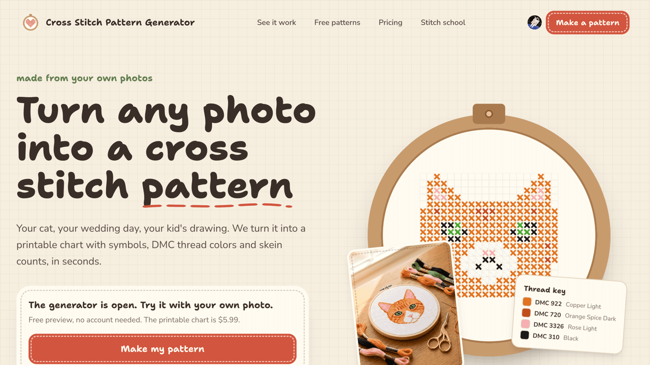 Cross Stitch Pattern Generator screenshot 1