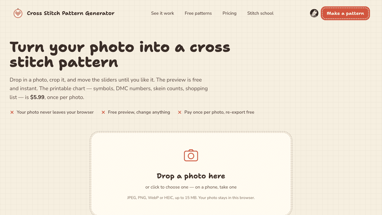 Cross Stitch Pattern Generator screenshot 2