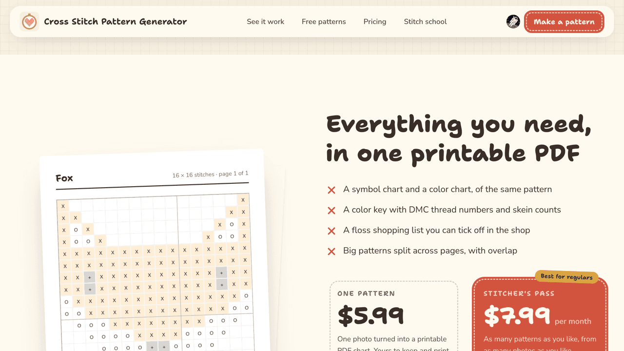 Cross Stitch Pattern Generator screenshot 3