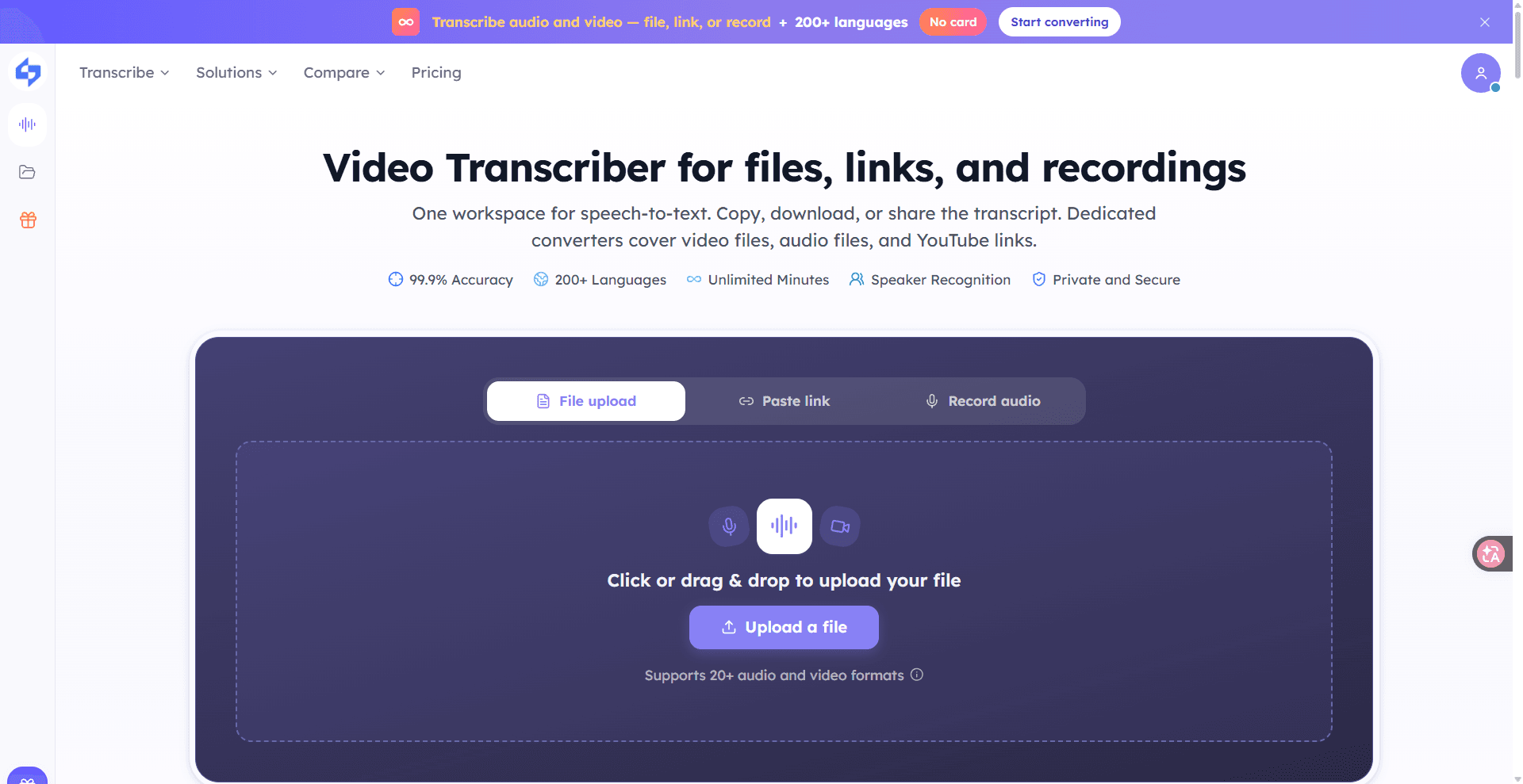 video transcriber screenshot 1