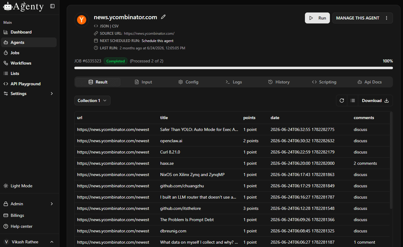 Agenty screenshot 1