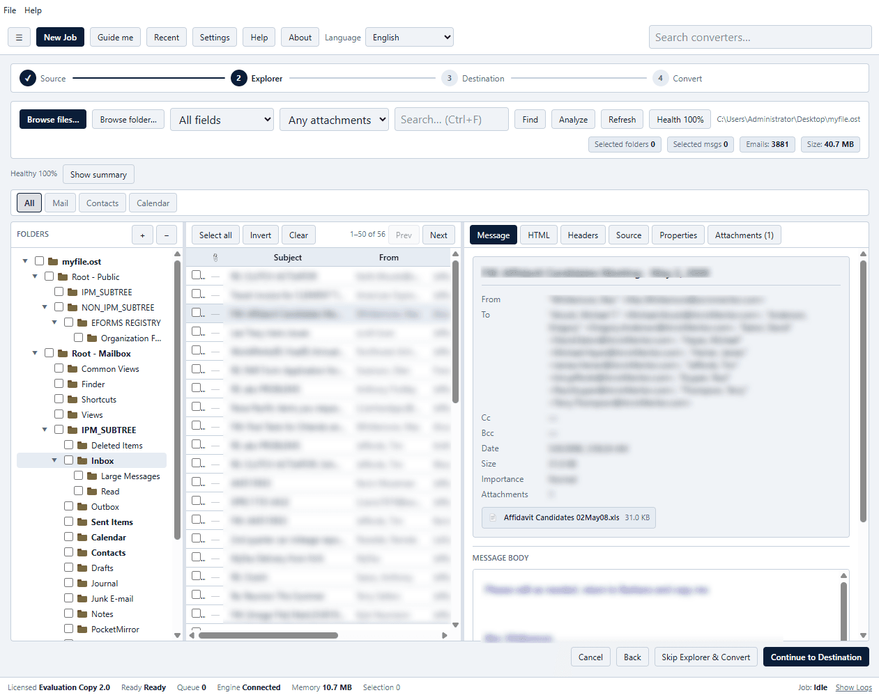 ViceVersa OST to PST Converter screenshot 2