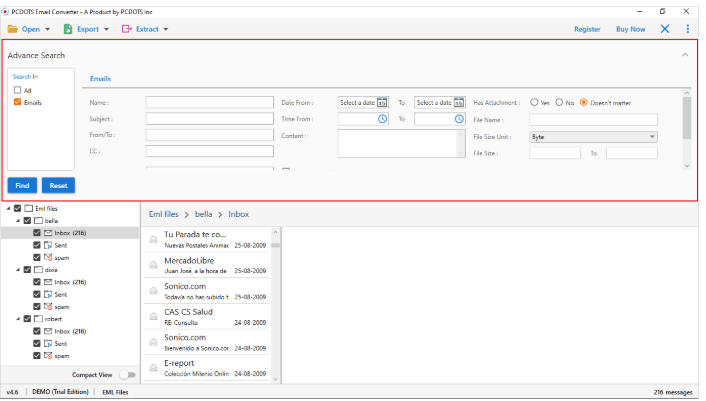 PCDOTS MBOX to PST Converter screenshot 2