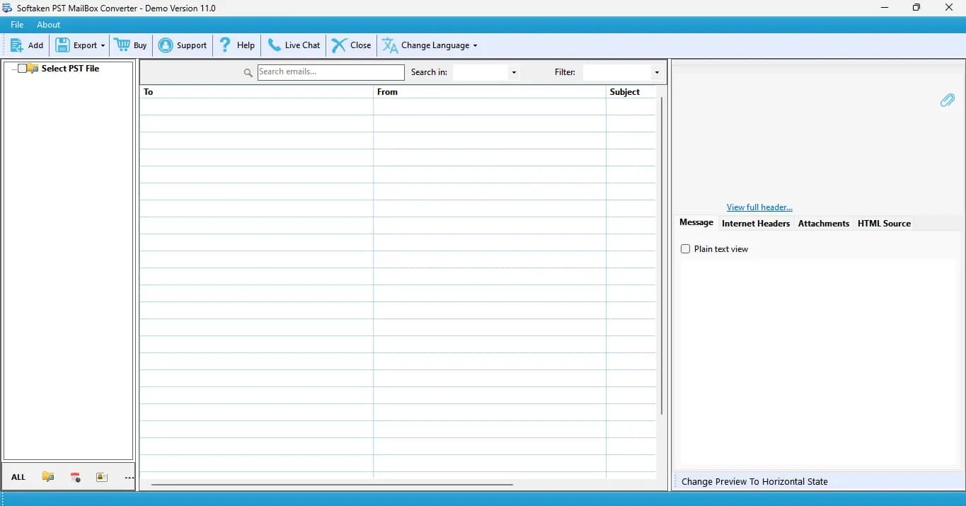 Softaken PST to HTML Converter screenshot 1