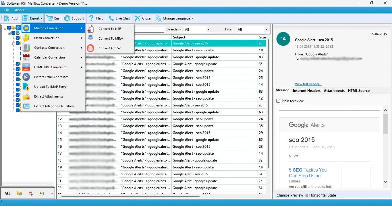 Softaken PST to HTML Converter screenshot 3