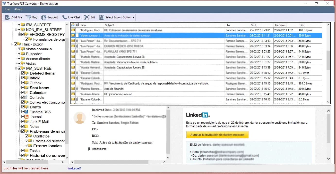 TrustVare PST to HTML Converter screenshot 3
