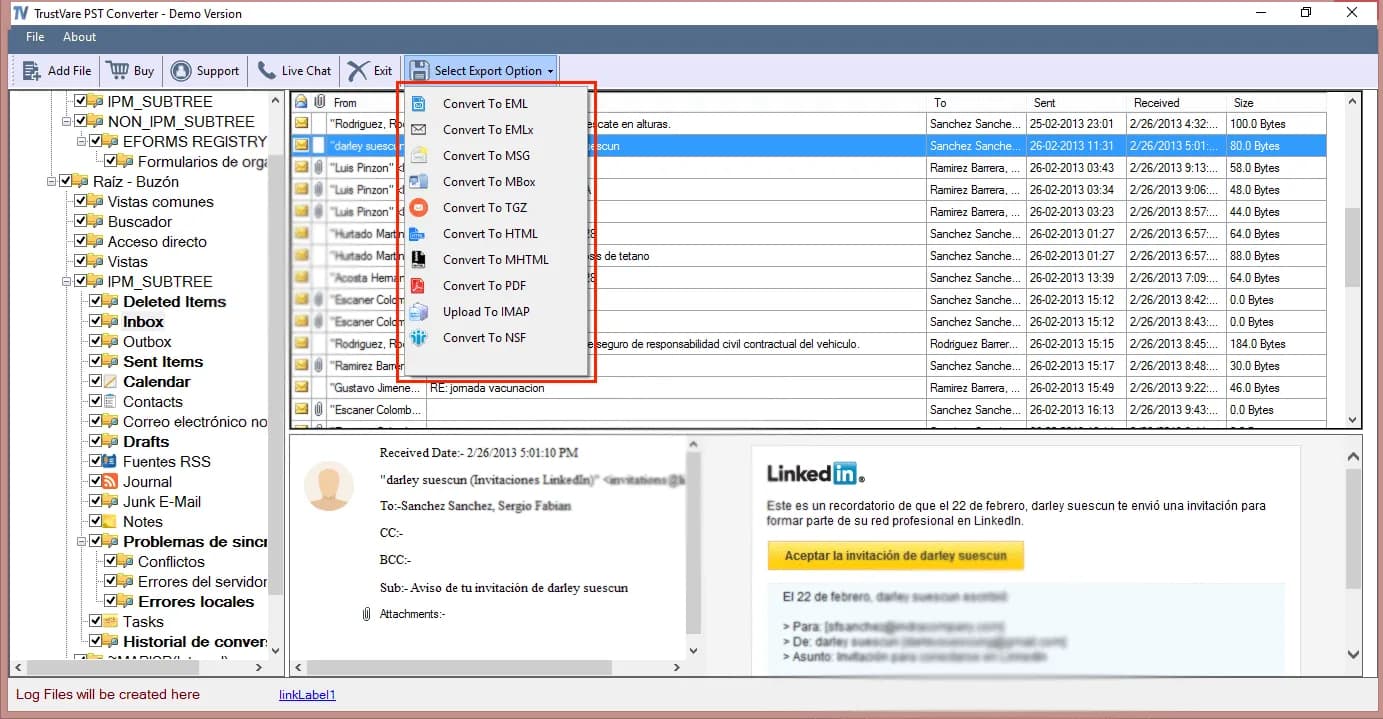 TrustVare PST to HTML Converter screenshot 4