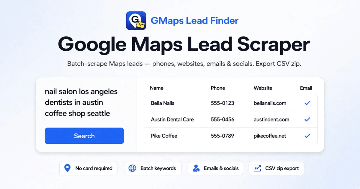 GMaps Lead Finder screenshot 1