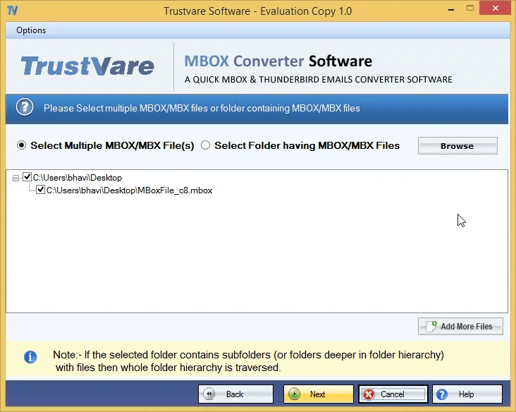 TrustVare MBOX to PST Converter screenshot 1
