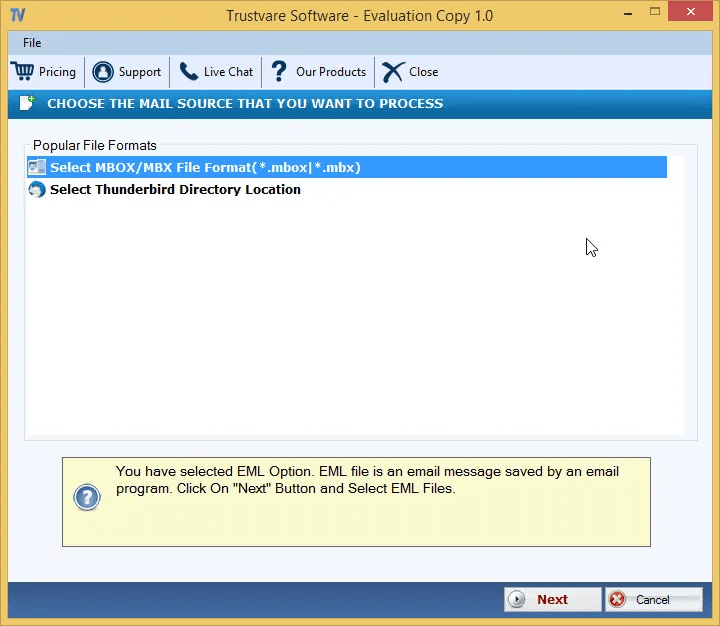 TrustVare MBOX to PST Converter screenshot 2