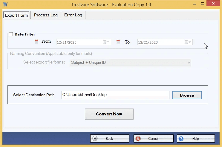 TrustVare MBOX to PST Converter screenshot 4