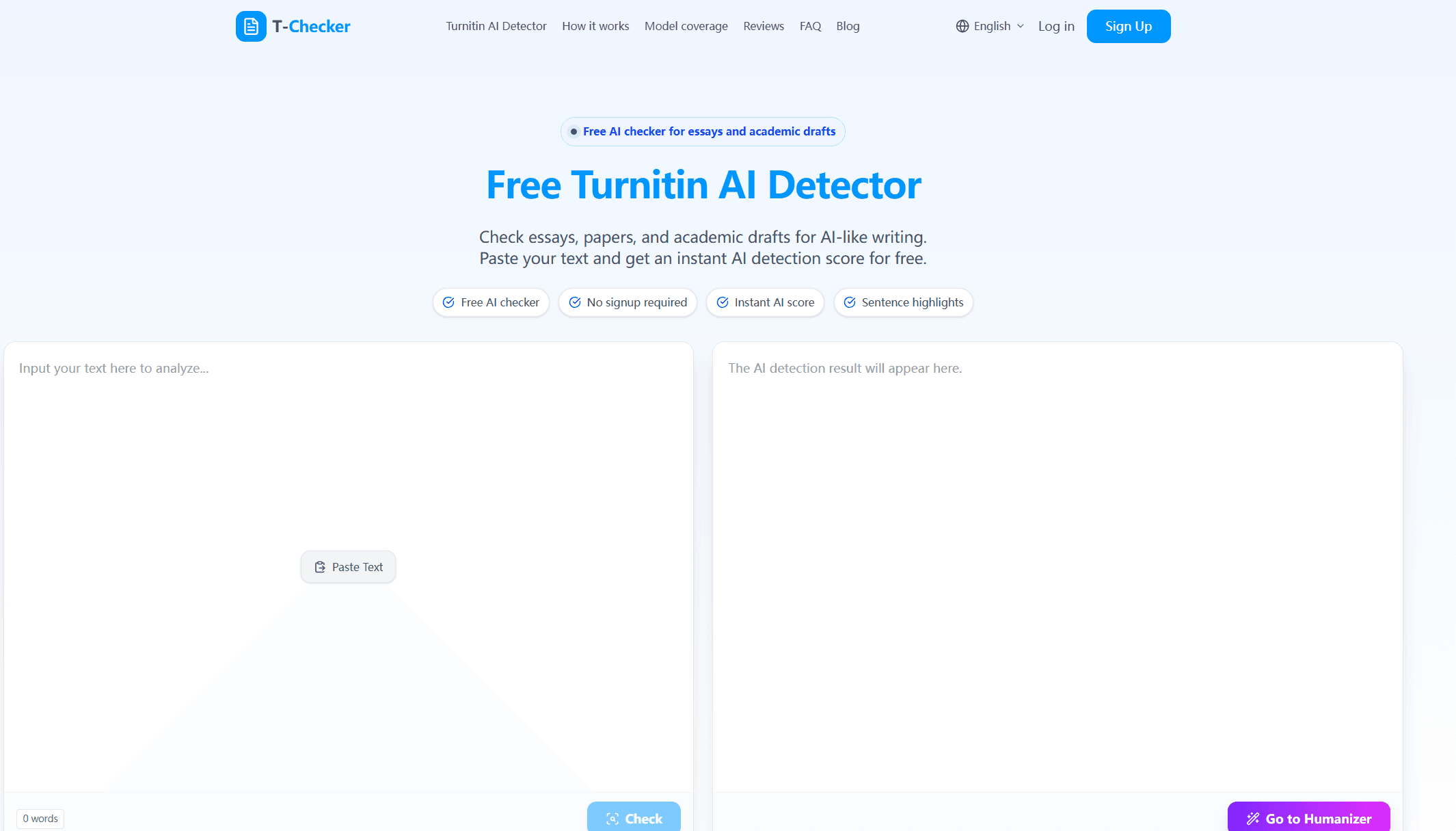 Turnitin AI Detector screenshot 1