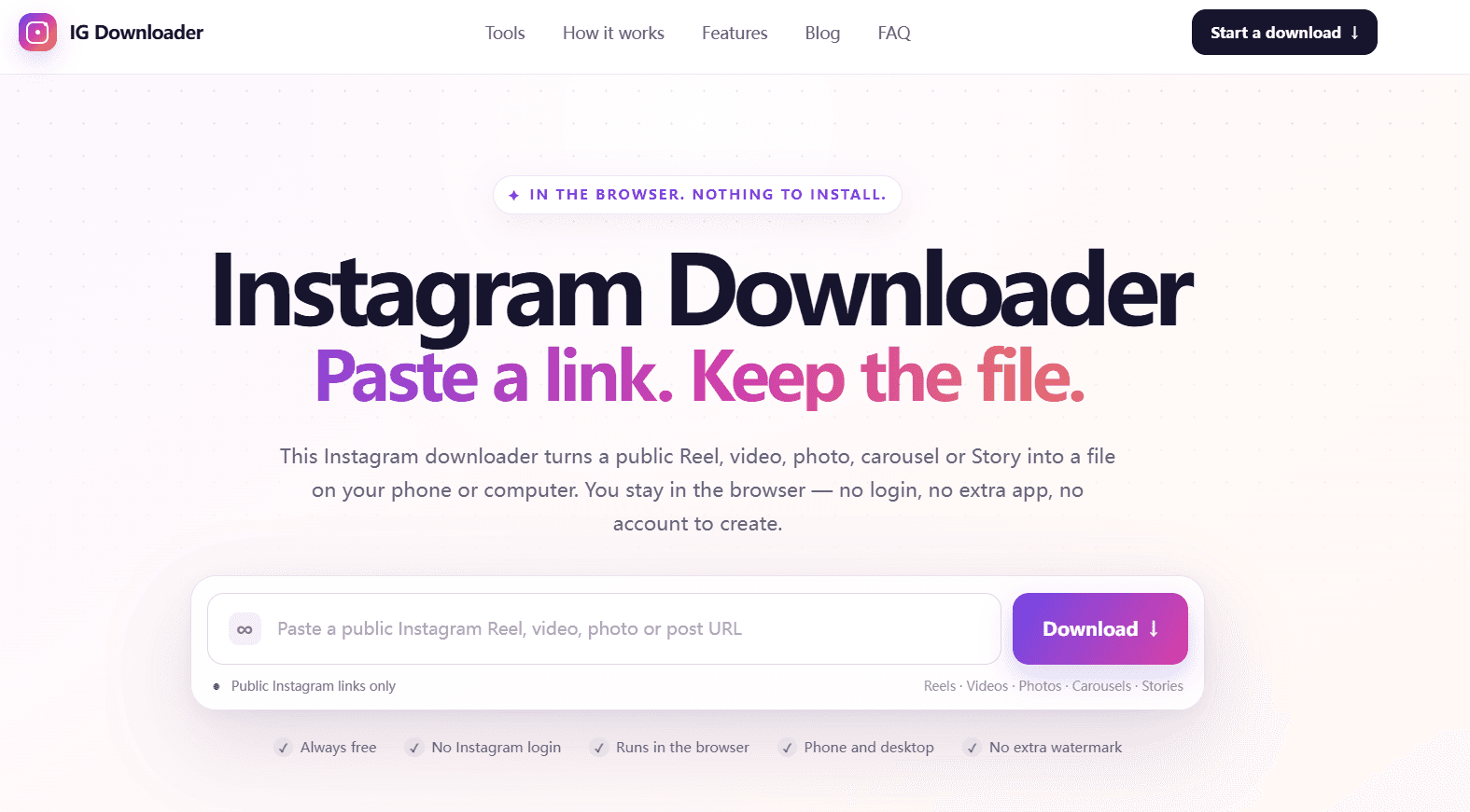 Instagram Downloader screenshot 1