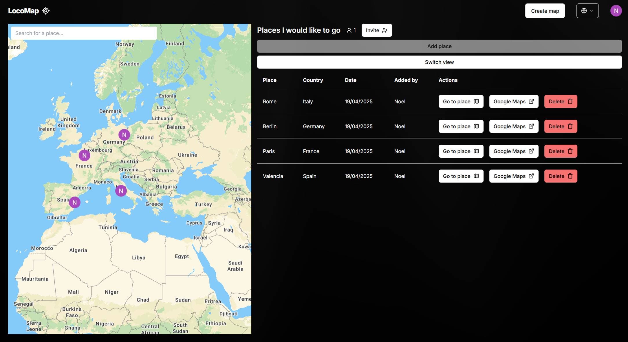 LocoMap screenshot 1