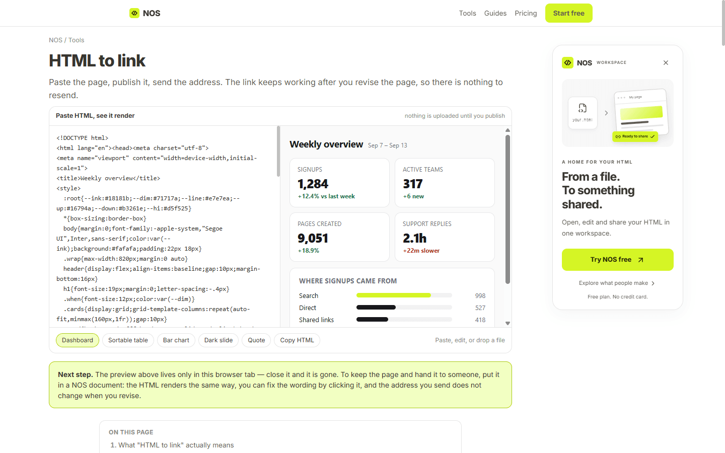 NOS Workspace screenshot 1