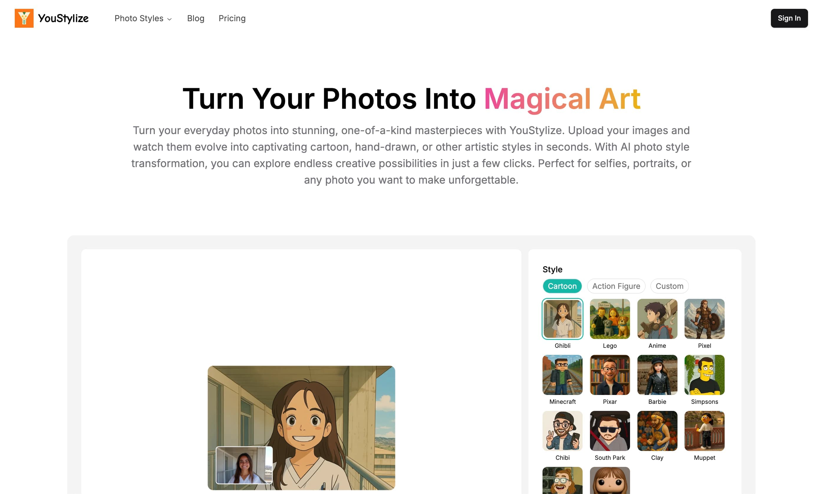 YouStylize screenshot 1