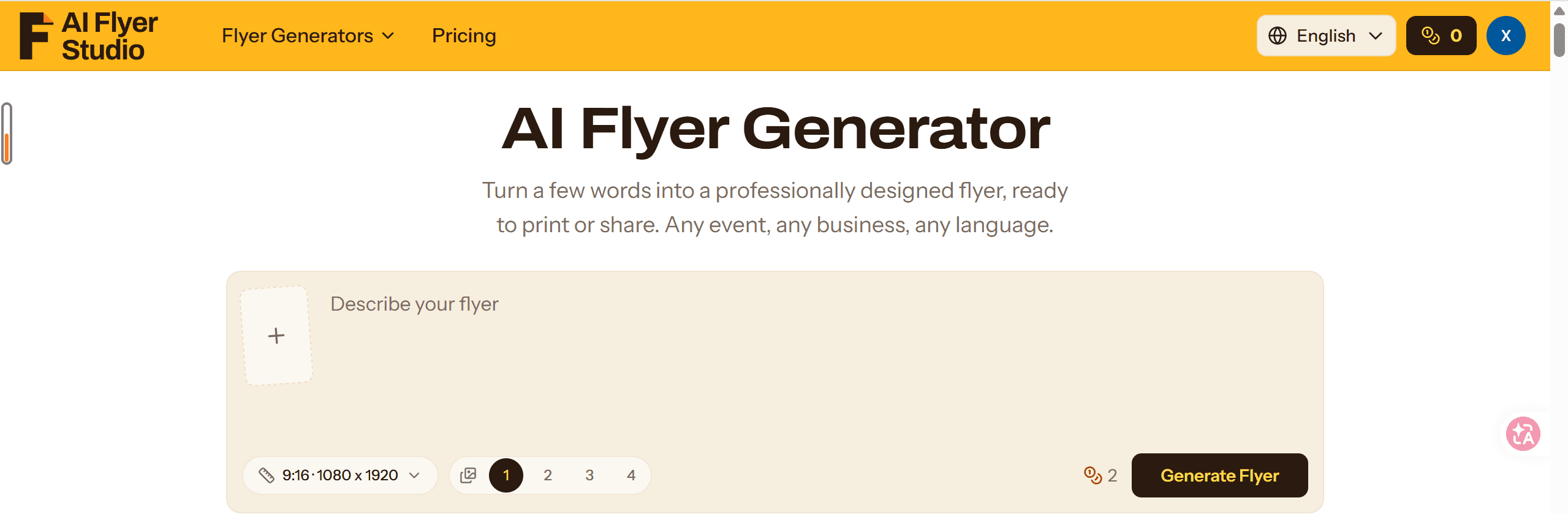 AI Flyer Studio screenshot 1