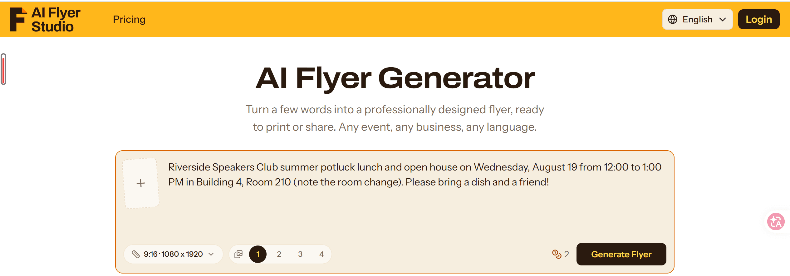 AI Flyer Studio screenshot 2