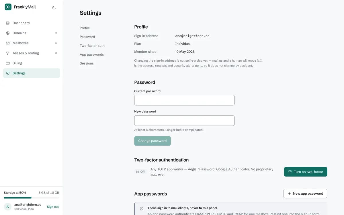 FranklyMail screenshot 3