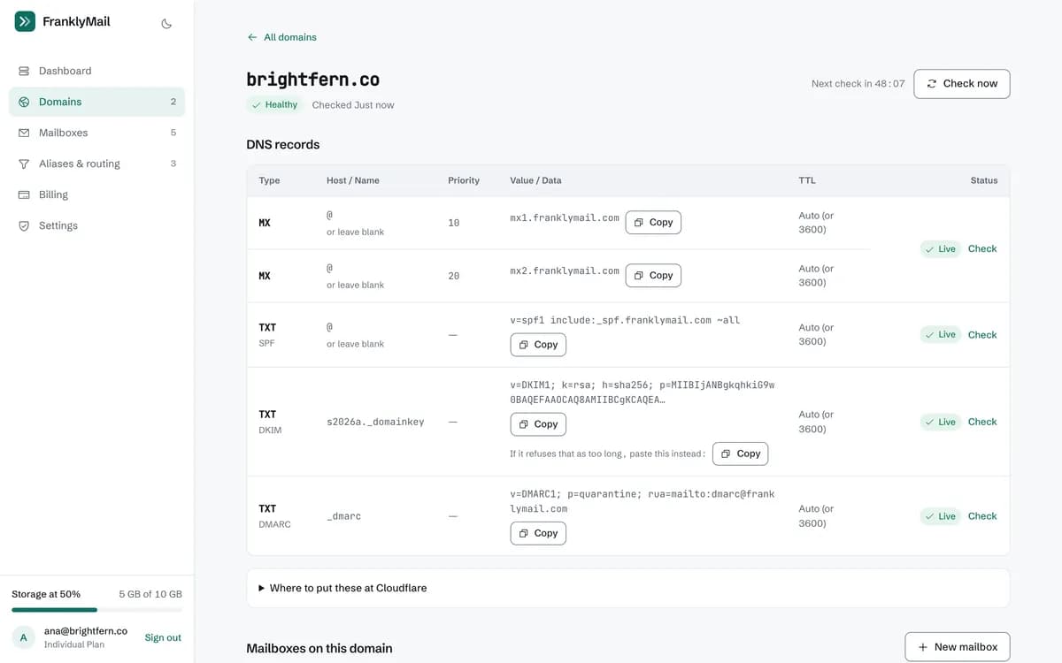 FranklyMail screenshot 5