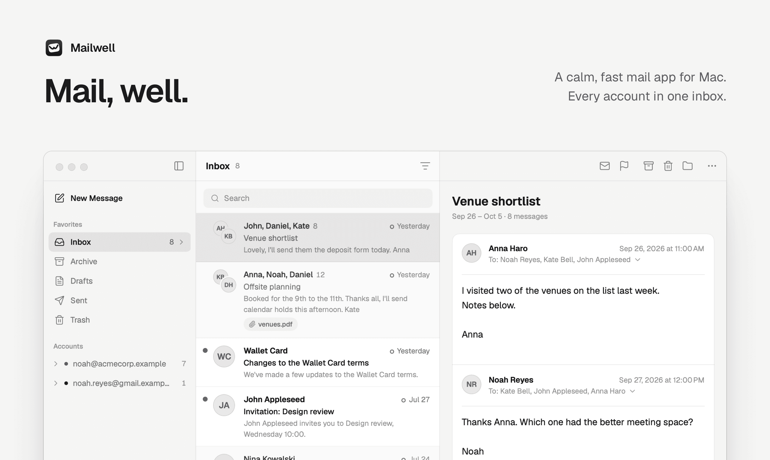 Mailwell screenshot 1