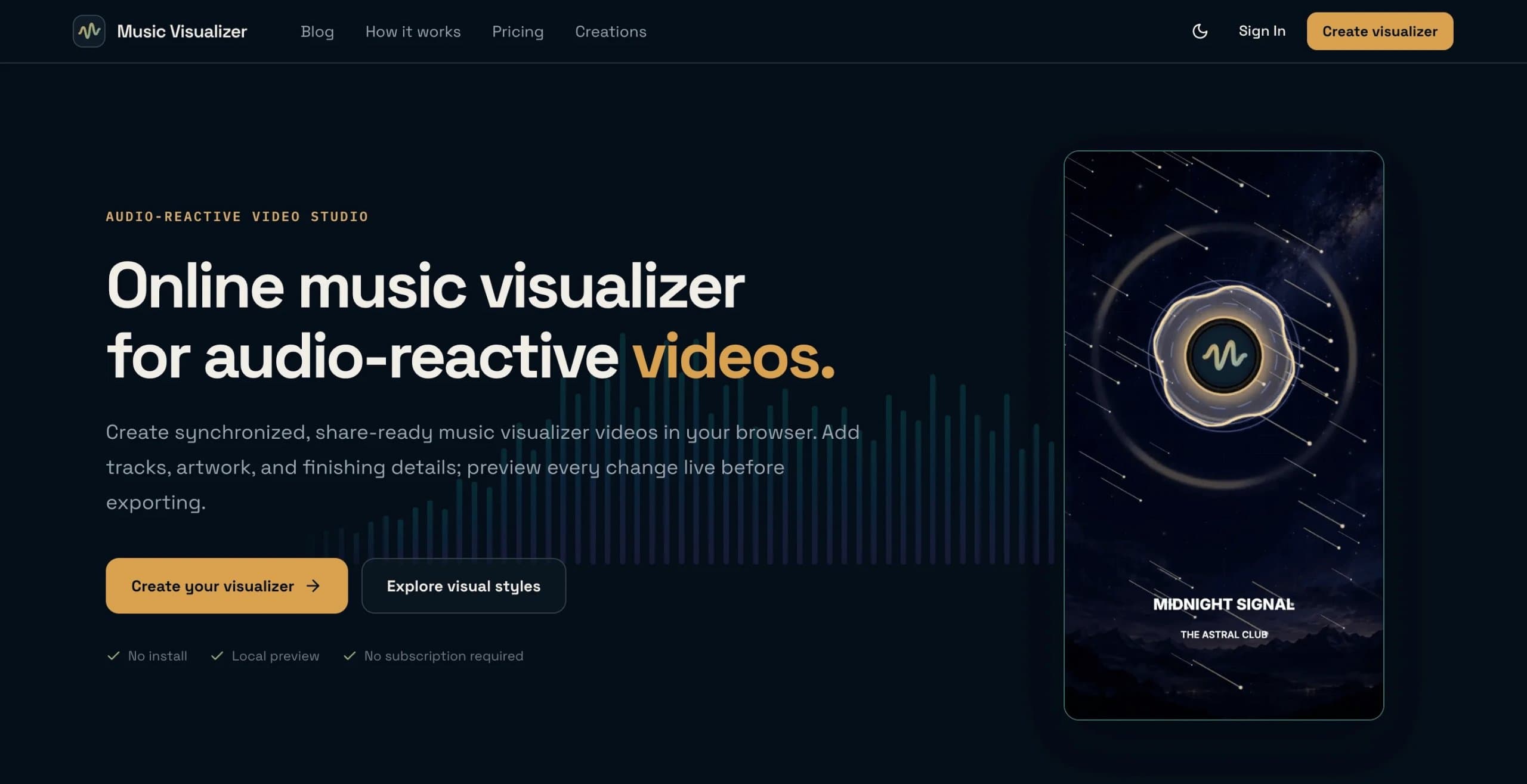 Music Visualizer screenshot 1