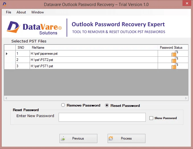 Outlook Password Recovery Expert screenshot 2